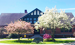 Stevens Memorial Library in Spring photo